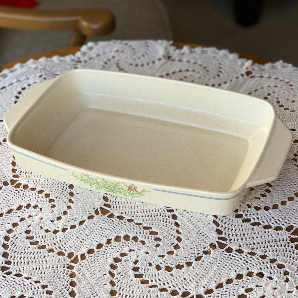 Vintage Lenox Temper-Ware Fancy Free Casserole Dish